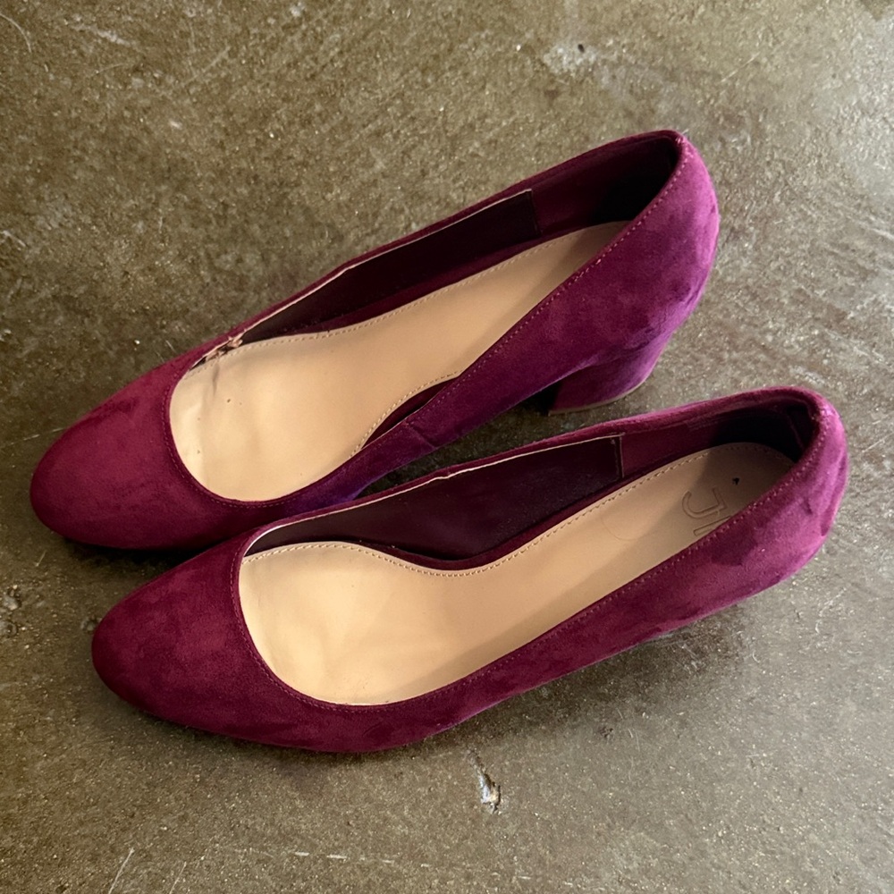 Elegant Women's Burgundy Suede Heels